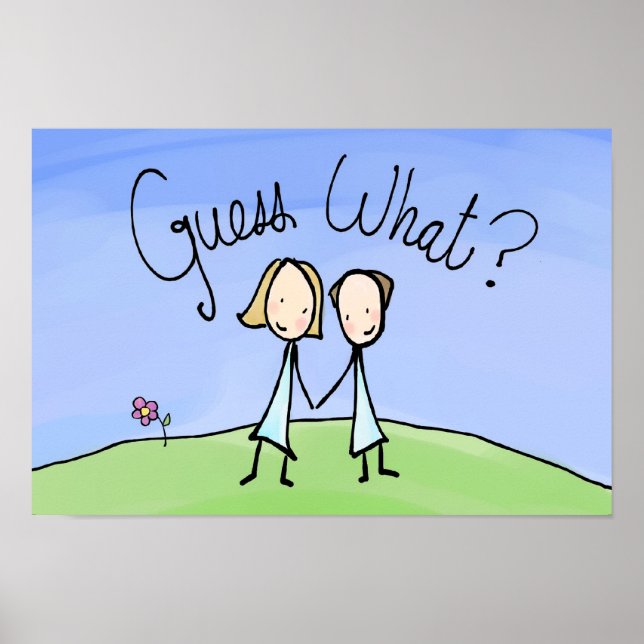 Póster Casal Lésbico Bonito Sabe O Que (Frente)