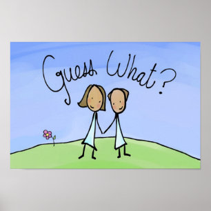 Póster Casal Lésbico Bonito Sabe O Que