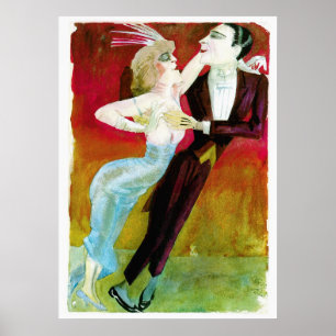 Póster Casal moderno da dança por Otto Dix