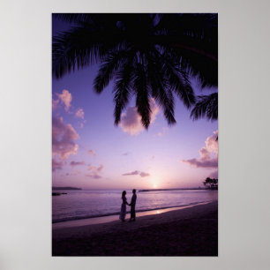 Poster Casal na praia, Windjammer Landing, Rua.
