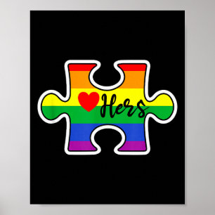 Poster Casal Orgulho Lgbt Namorados Lesbica Arco-Íris P