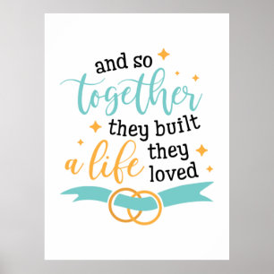 Poster Casal Presente Juntos Eles Construíram Uma Vida