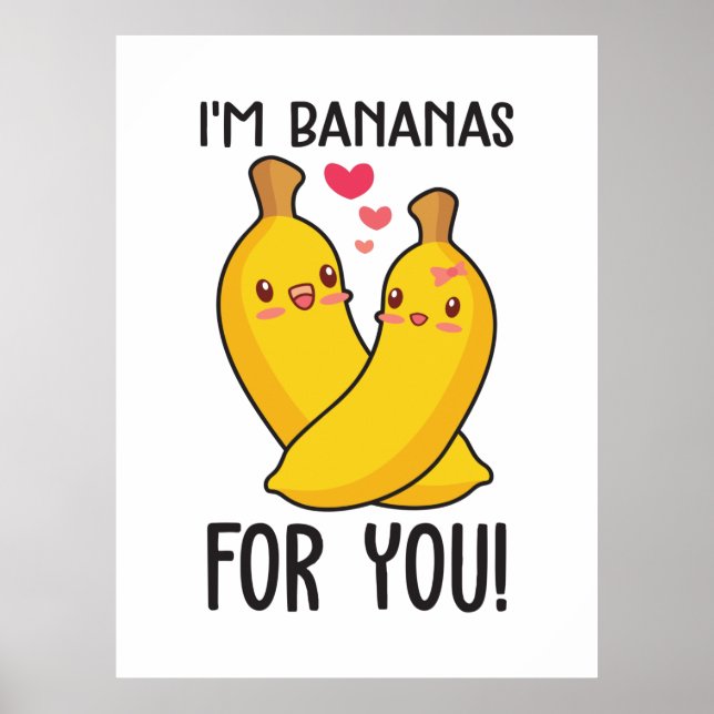 Poster Casal Presente Sou Banana Para Você (Frente)