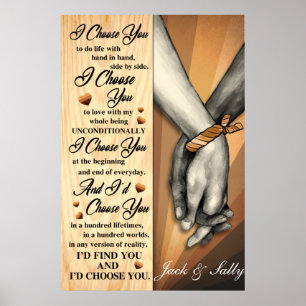 Poster Casal Preto Escolho-Te