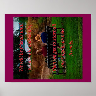 Poster Casal que cresce junto citações velhas dos amigo