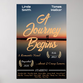 Poster Casal romântico e design de filme da família