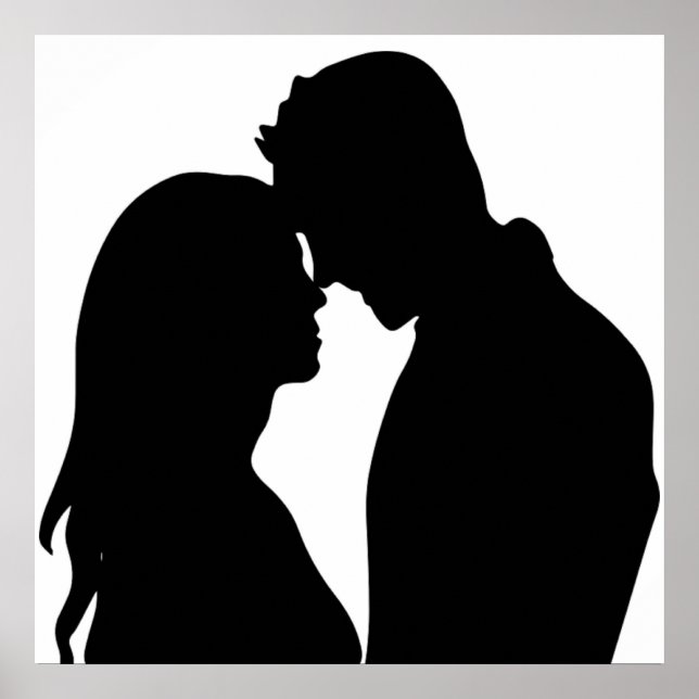 POSTER CASAL ROMÂNTICO SILHOUETTE (Frente)