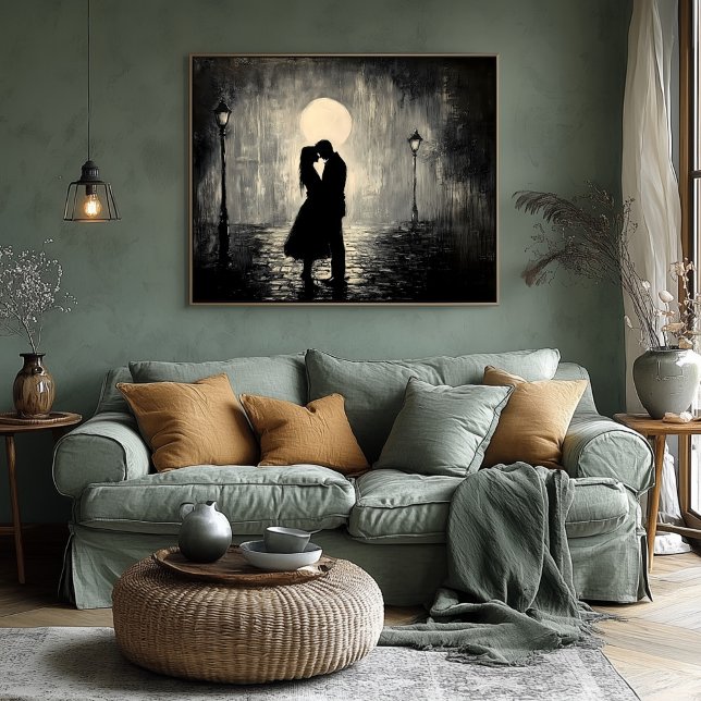 Poster Casal Romântico sob a Luz do Luar  (Criador carregado)