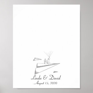 Poster Casal Sentado no Plano de Papel Posição do Livro d