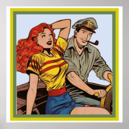 Poster Casal Vintage Comic