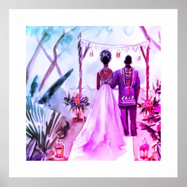 Poster Casamento Africano