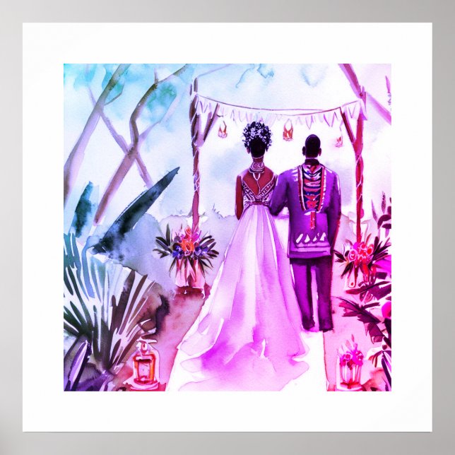 Poster Casamento Africano (Frente)