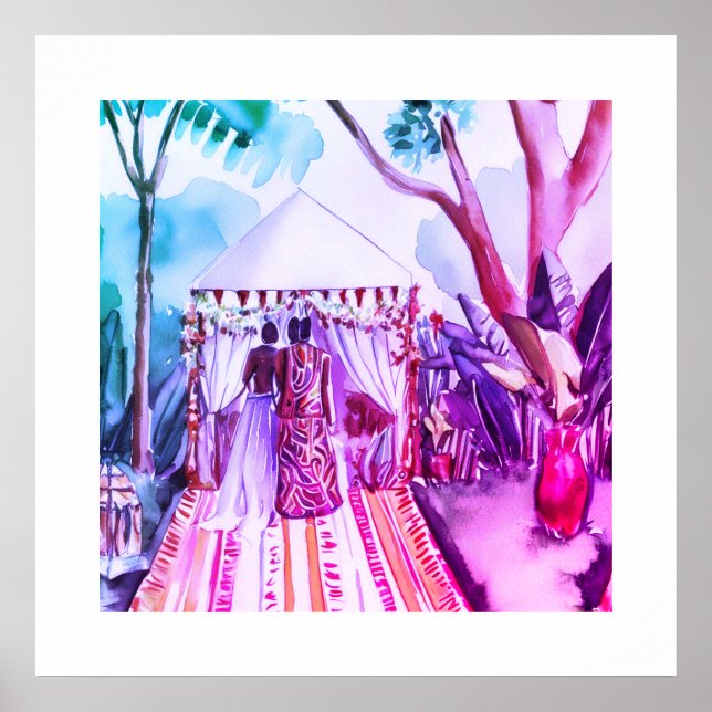 Poster Casamento Africano (Frente)