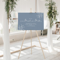 Casamento Azul Empoeirado Escolha um Assento Não u