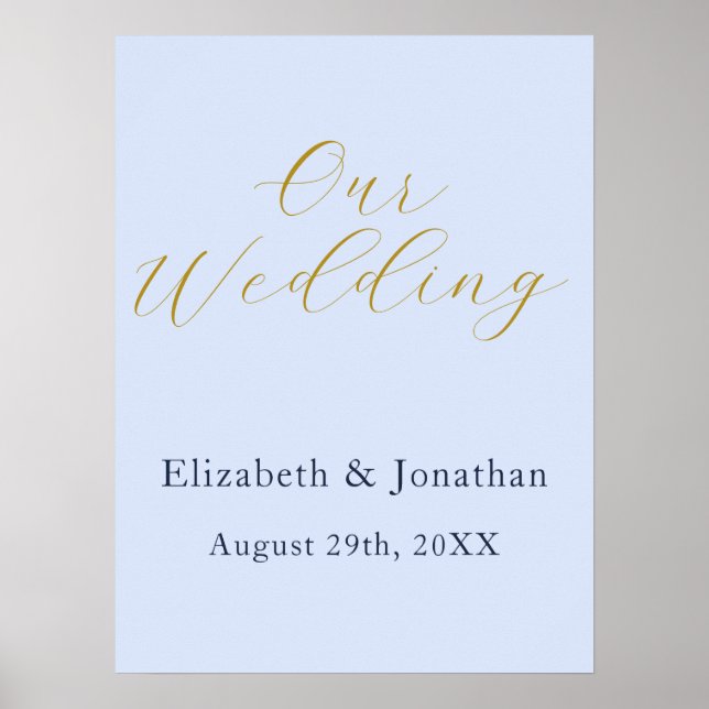 Poster Casamento Azul Opulente (Frente)