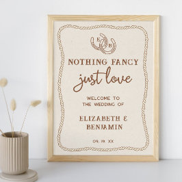 Poster Casamento Bem-vindo Nada Chique Apenas Amor Ociden