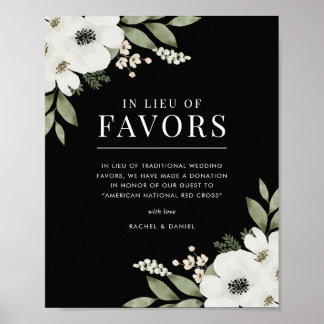 Poster Casamento Botânico Floral Elegante Em Vez De Favor
