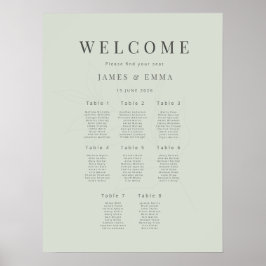 Poster Casamento Botânico Minimalista (8) Sage Pálido
