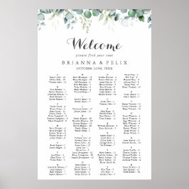 Poster Casamento Botânico Rústico com Eucalipto Verdejant