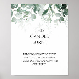 Poster Casamento Branco Moderno Esta Vela Queima