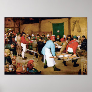 Poster Casamento camponês, Pieter Bruegel