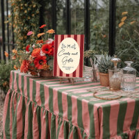 Casamento “Cartões e Presentes” Listrado de Vermel