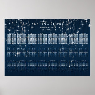 Poster Casamento Charming Star Struck - 24 Mesas