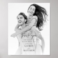 Casamento Chic Moderno Simples Obrigado