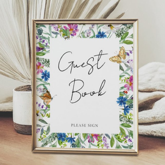 Poster Casamento Colorido de Primavera Wildflower (Criador carregado)