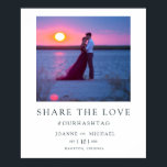 Poster Casamento com Hashtag do Casal de Fotografia Insta<br><div class="desc">Poster de Casamento do Casal de Foto Instantâneo Moderno Hashtag. AVISO IMPORTANTE: Esta design faz parte de uma coleção e tem outros elementos coordenados que podem encontrar na minha loja. Às vezes, pode ser difícil alinhar e mandar mensagens ou iniciais nos designs, se me disser e eu o farei por...</div>