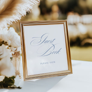 Poster Casamento com o Livro de Convidados da Caligrafia 