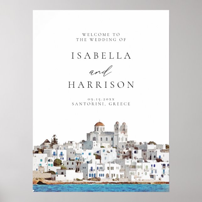 Poster Casamento com Viagem de Linha do Céu Grécia de de  (Frente)