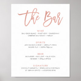 Poster Casamento Conto de Fadas Moderno Sinal de Menu do 