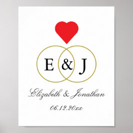 Poster Casamento de Anéis Entwinados