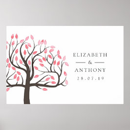 Poster Casamento de Árvore em Aquarela