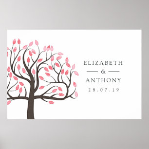 Poster Casamento de Árvore em Aquarela