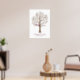 Poster Casamento de Árvore Impressa em Pássaros Castanhos (Living Room 3)