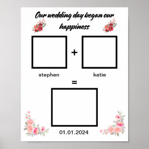 Poster Casamento de assinatura/impressão digital