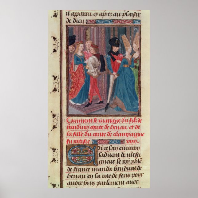 Poster Casamento de Baldwin VI e Marie (Frente)