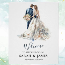 Póster Casamento de Blush Elegante