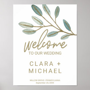 Poster Casamento de Boas-vindas a Eucalyptus, com Vista D