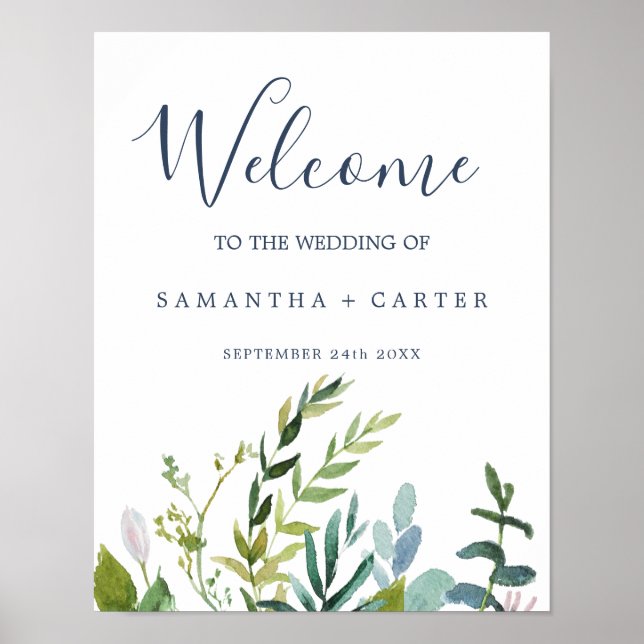 Poster Casamento de Boas-vindas da Summer Greenery (Frente)