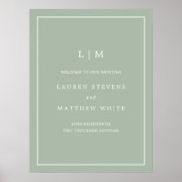 Casamento de Boas-vindas do Elegante Verde da Sage