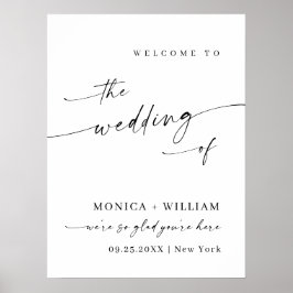 Poster Casamento de Boas-vindas Simples Elegante Minimali