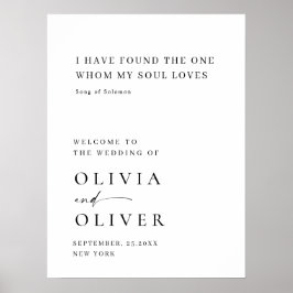Poster Casamento de Boas-vindas Simples Elegante Minimali