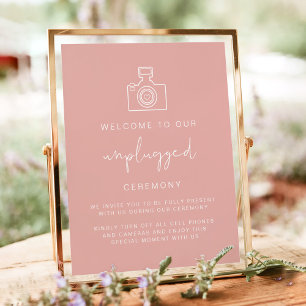 Poster Casamento de Cerimônia Desplugada de Pastel Vibran