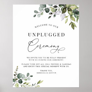 Poster Casamento de cerimônia Eucalyptus Greenery desplug