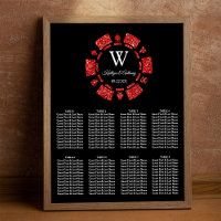 Casamento de Chip Casino de Poker Vermelho Glitter