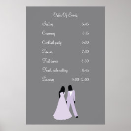 Poster Casamento de duas noivas (Lilac e Cinzas)