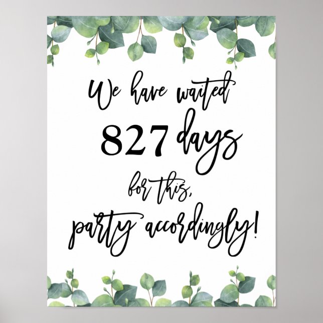 Poster Casamento de Eucalipto que Esperamos  (Frente)